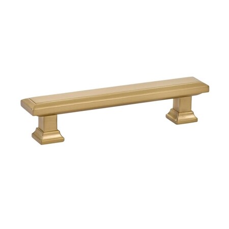 Vecindario 5 in. Center to Center Geometric Rectangular Cabinet Pull, Satin Brass VE3251313